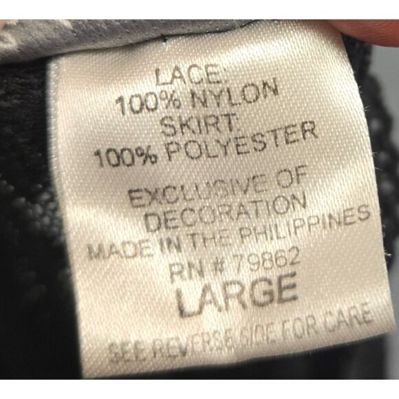 Vintage Goth Whimsigoth Black Lace Babydoll Chemise Lingerie Sheer Underwire - Picture 8 of 11